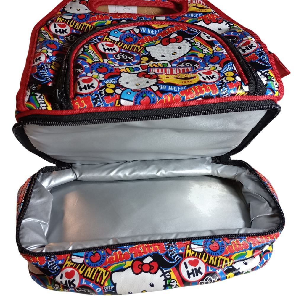 Hello Kitty School Work Insulated Lunch Tote Bag Red - Picture 4 of 8